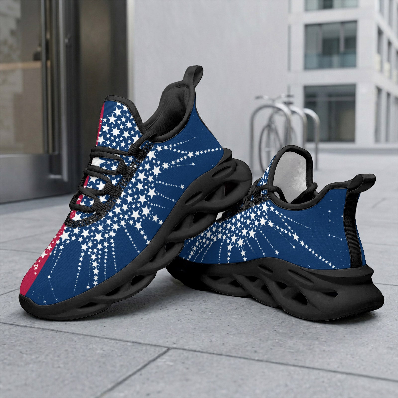 Custom United States 2026 World Cup Sneakers DIY Country Flag Running Shoes Lightweight Sport Shoes Gift for Football Fans Personalized Team Name and Logo FN003-F009144-8
