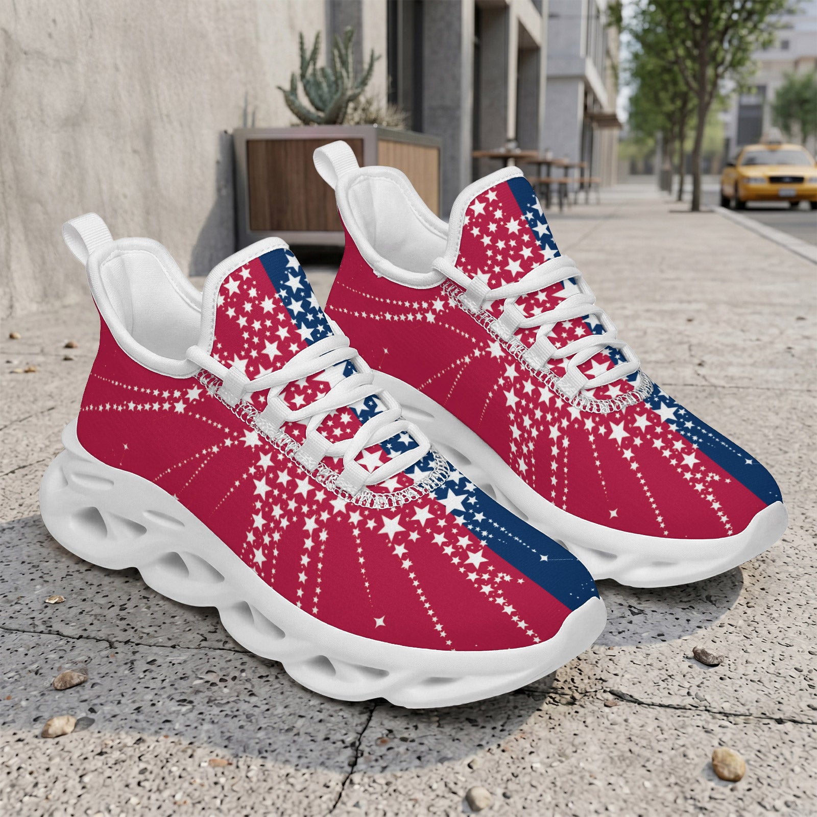 Custom United States 2026 World Cup Sneakers DIY Country Flag Running Shoes Lightweight Sport Shoes Gift for Football Fans Personalized Team Name and Logo FN003-F009144-8