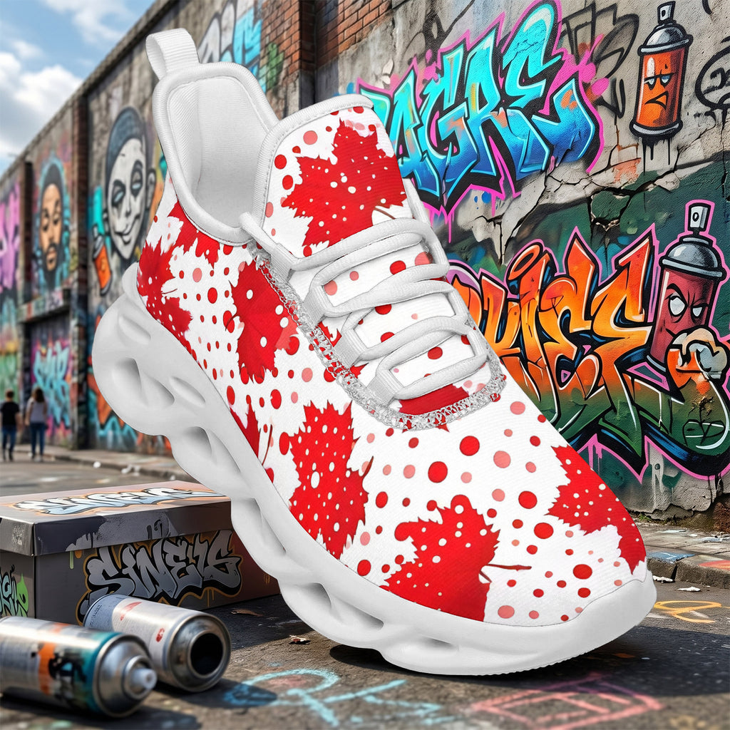 Custom Canada 2026 World Cup Sneakers DIY Country Flag Running Shoes Lightweight Sport Shoes Gift for Football Fans Personalized Team Name and Logo FN003-F009145-10