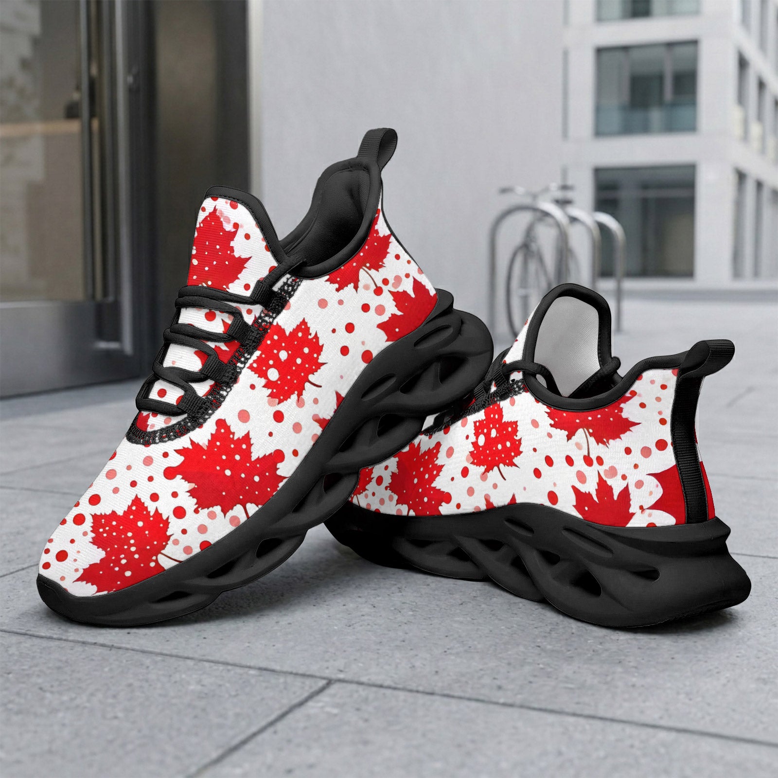 Custom Canada 2026 World Cup Sneakers DIY Country Flag Running Shoes Lightweight Sport Shoes Gift for Football Fans Personalized Team Name and Logo FN003-F009145-10