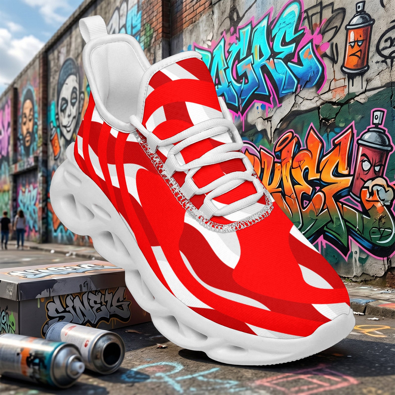 Custom Canada 2026 World Cup Sneakers DIY Country Flag Running Shoes Lightweight Sport Shoes Gift for Football Fans Personalized Team Name and Logo FN003-F009145-3