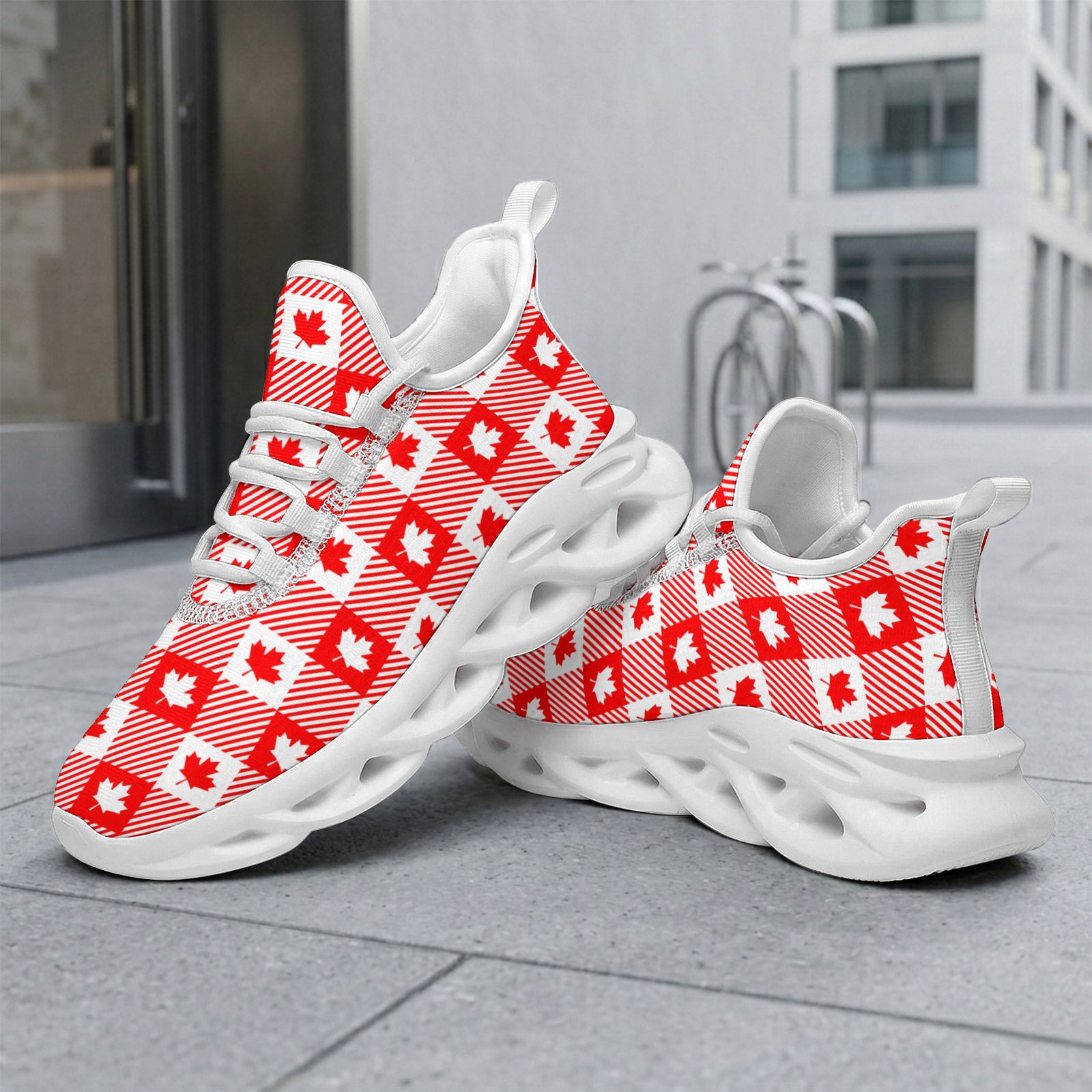 Custom Canada 2026 World Cup Sneakers DIY Country Flag Running Shoes Lightweight Sport Shoes Gift for Football Fans Personalized Team Name and Logo FN003-F009145-5