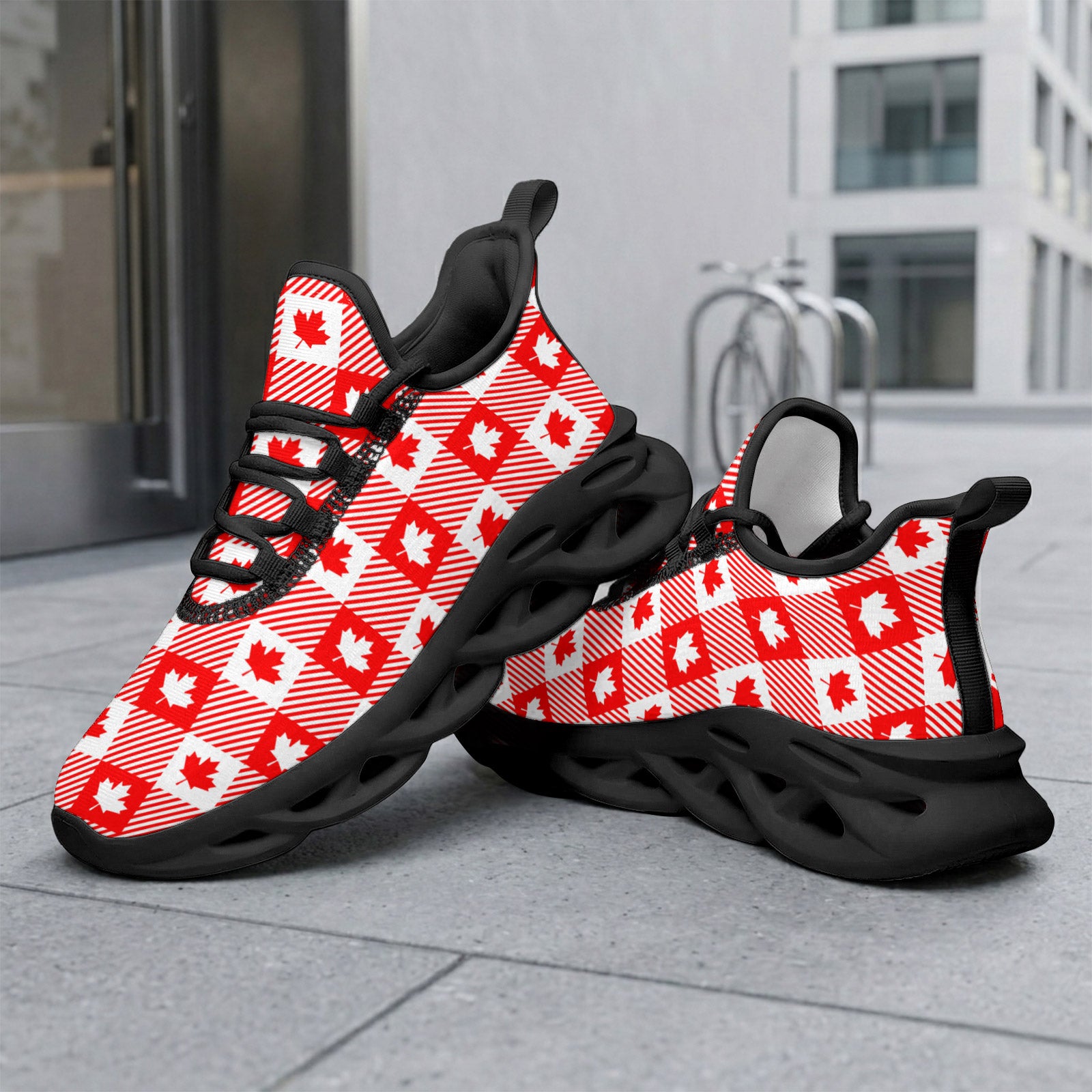 Custom Canada 2026 World Cup Sneakers DIY Country Flag Running Shoes Lightweight Sport Shoes Gift for Football Fans Personalized Team Name and Logo FN003-F009145-5