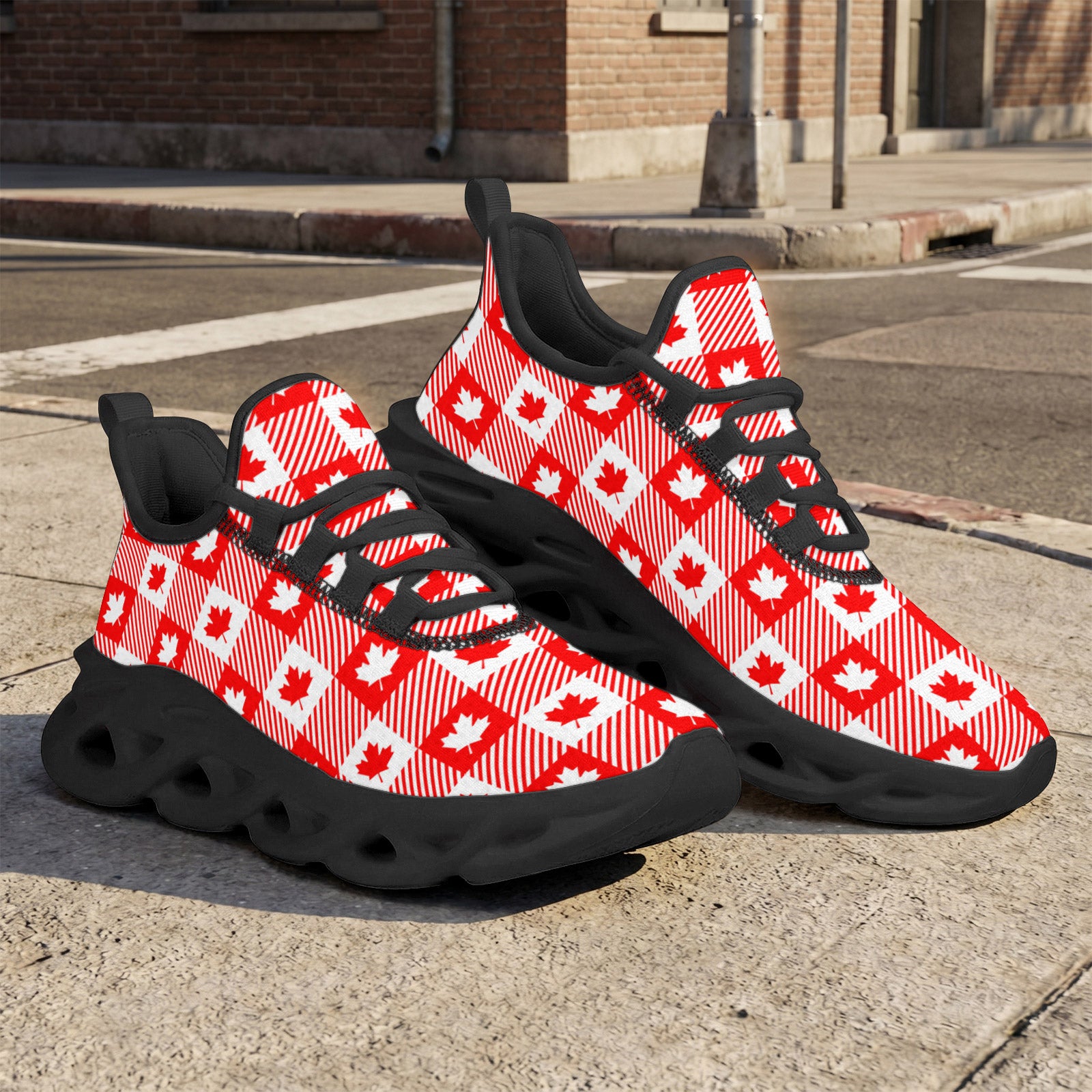 Custom Canada 2026 World Cup Sneakers DIY Country Flag Running Shoes Lightweight Sport Shoes Gift for Football Fans Personalized Team Name and Logo FN003-F009145-5