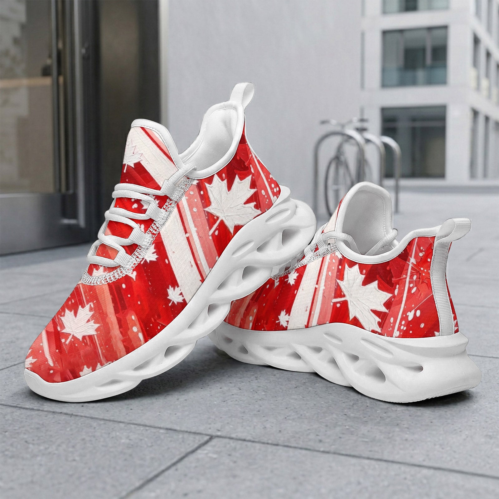 Custom Canada 2026 World Cup Sneakers DIY Country Flag Running Shoes Lightweight Sport Shoes Gift for Football Fans Personalized Team Name and Logo FN003-F009145-6