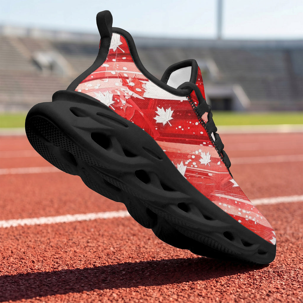 Custom Canada 2026 World Cup Sneakers DIY Country Flag Running Shoes Lightweight Sport Shoes Gift for Football Fans Personalized Team Name and Logo FN003-F009145-6