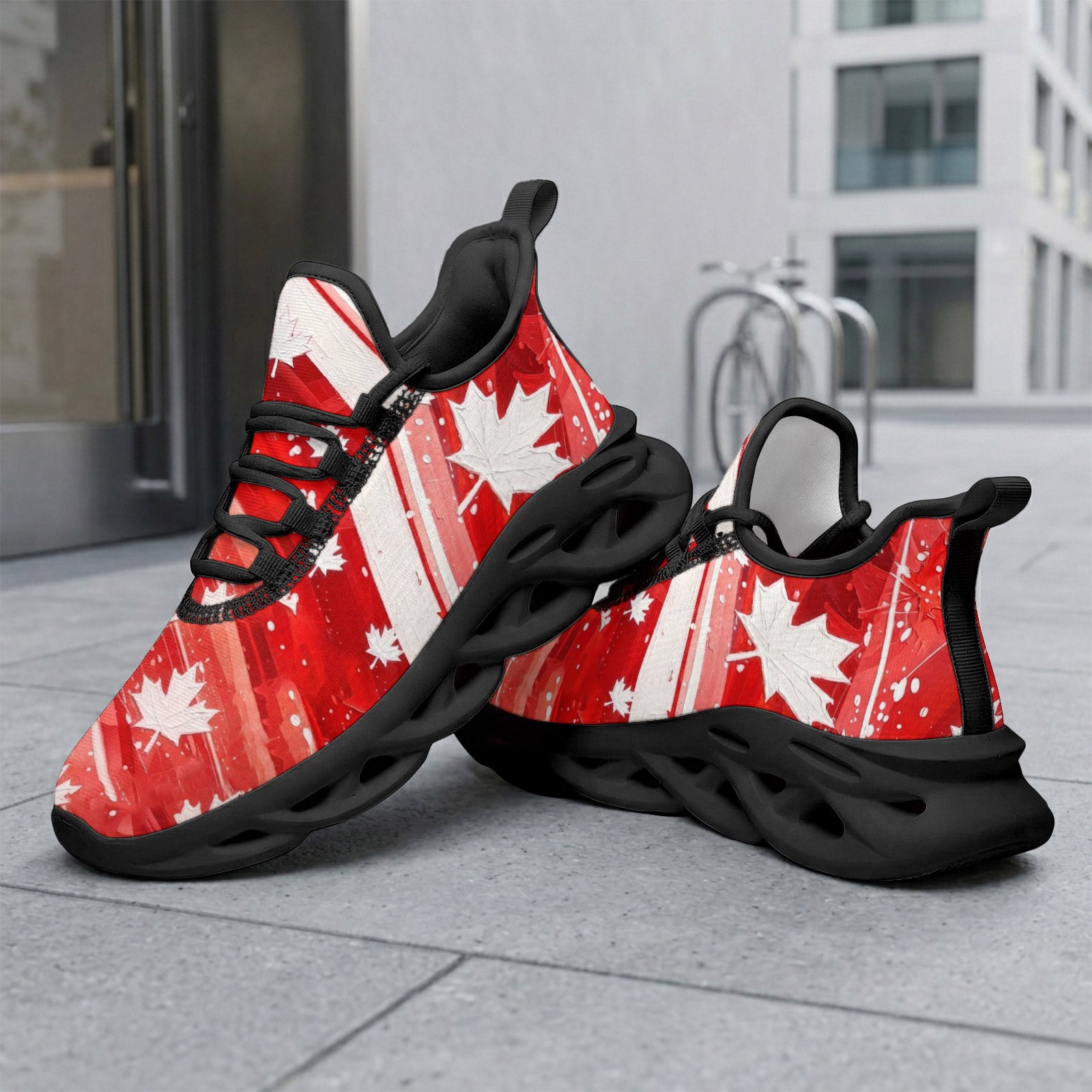 Custom Canada 2026 World Cup Sneakers DIY Country Flag Running Shoes Lightweight Sport Shoes Gift for Football Fans Personalized Team Name and Logo FN003-F009145-6
