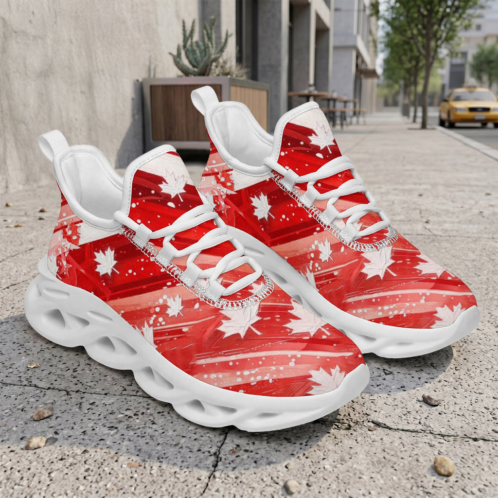 Custom Canada 2026 World Cup Sneakers DIY Country Flag Running Shoes Lightweight Sport Shoes Gift for Football Fans Personalized Team Name and Logo FN003-F009145-6