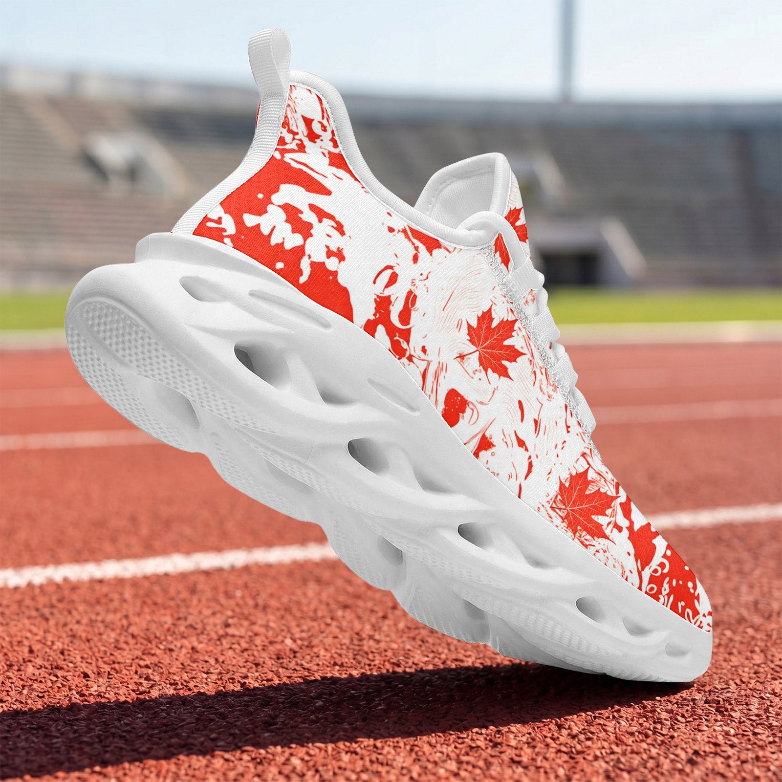 Custom Canada 2026 World Cup Sneakers DIY Country Flag Running Shoes Lightweight Sport Shoes Gift for Football Fans Personalized Team Name and Logo FN003-F009145-7