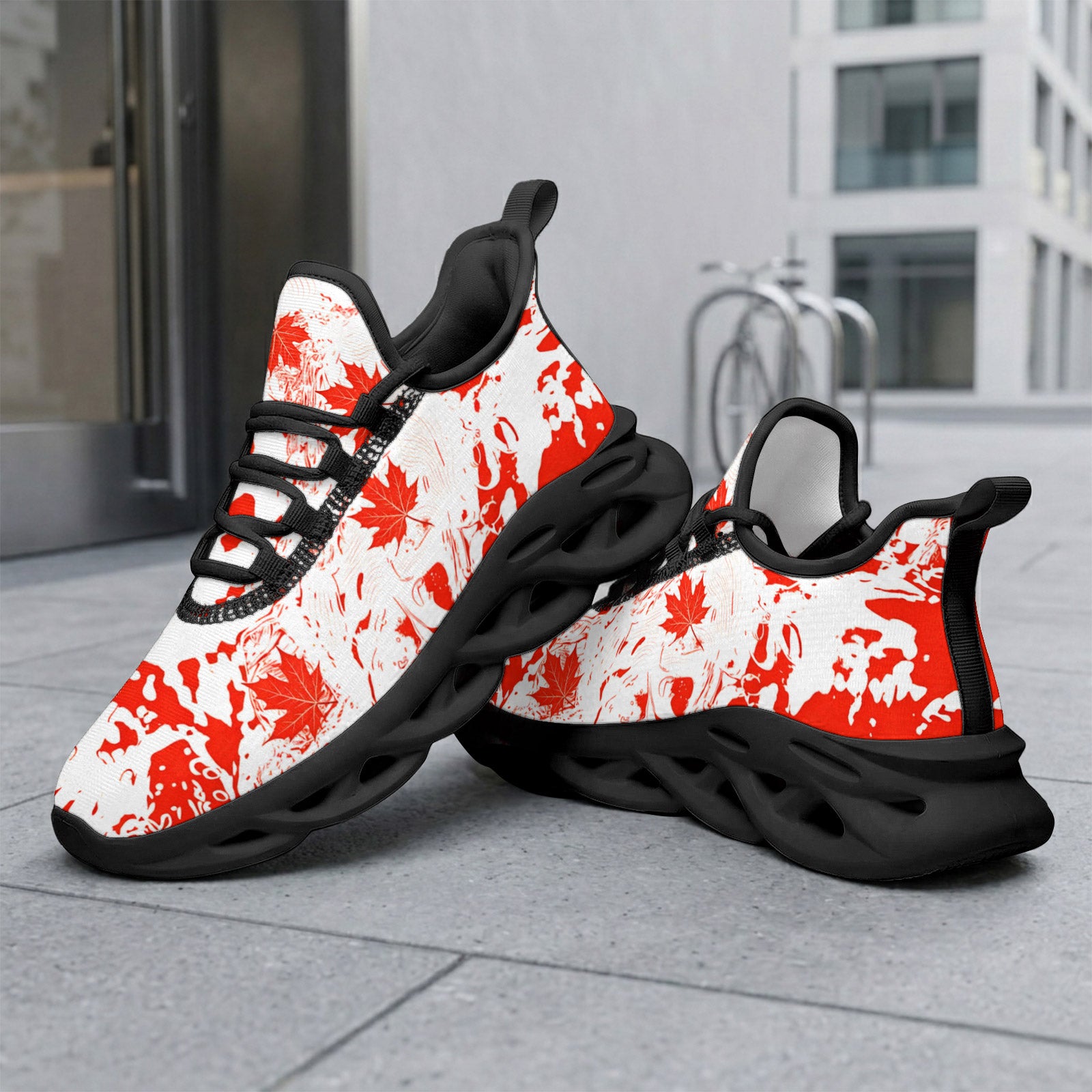 Custom Canada 2026 World Cup Sneakers DIY Country Flag Running Shoes Lightweight Sport Shoes Gift for Football Fans Personalized Team Name and Logo FN003-F009145-7
