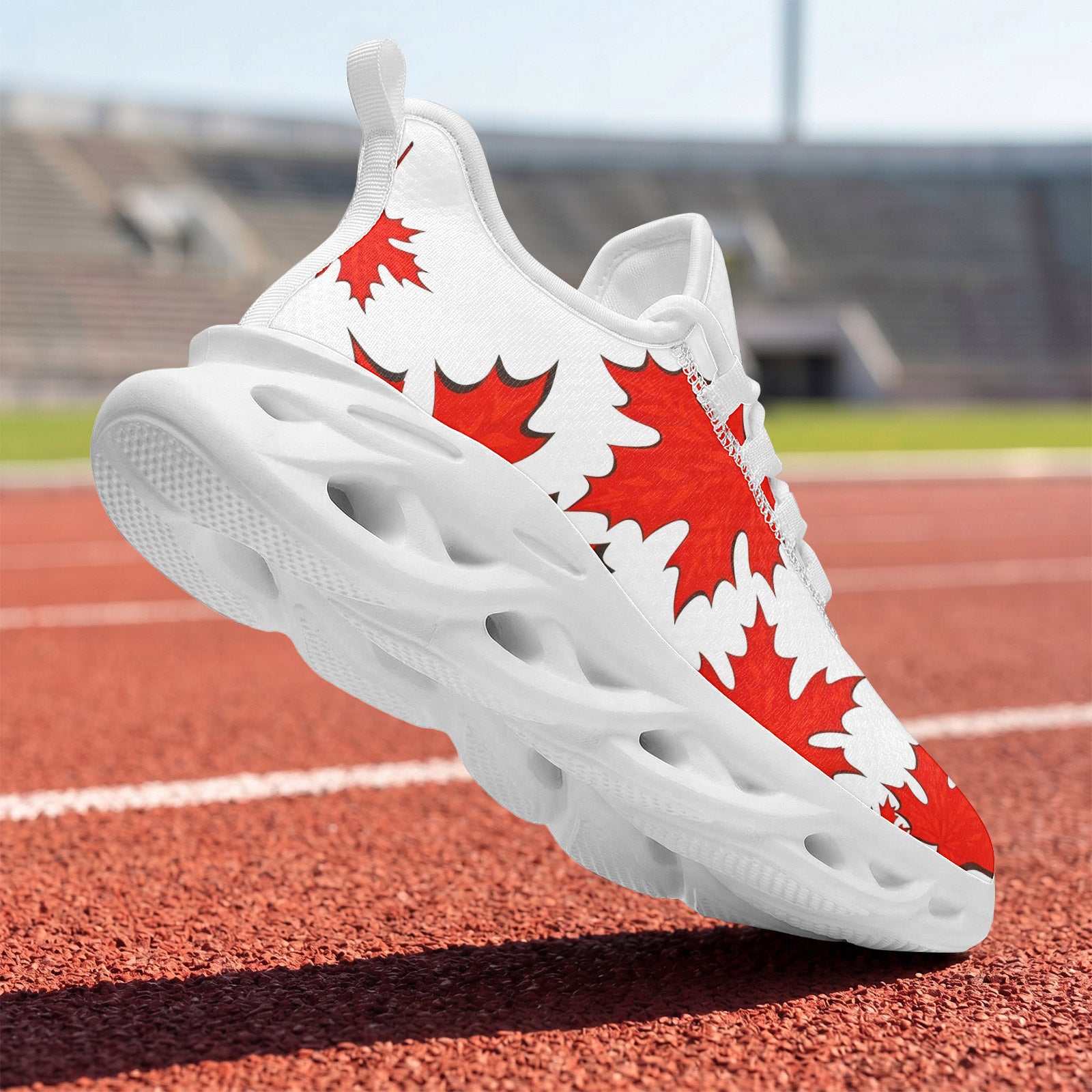 Custom Canada 2026 World Cup Sneakers DIY Country Flag Running Shoes Lightweight Sport Shoes Gift for Football Fans Personalized Team Name and Logo FN003-F009145-8