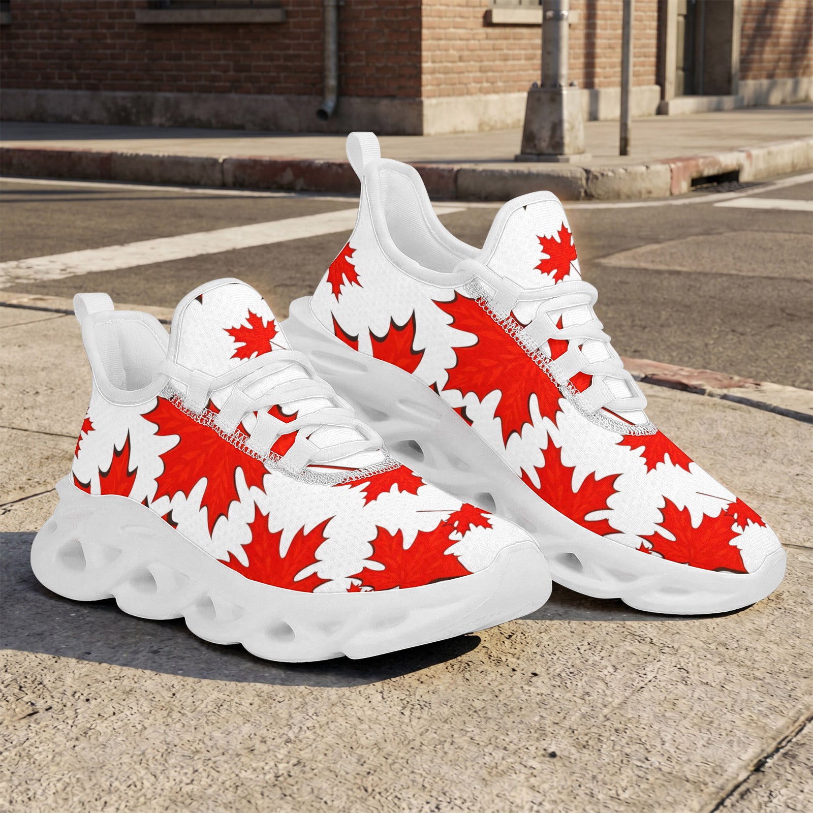 Custom Canada 2026 World Cup Sneakers DIY Country Flag Running Shoes Lightweight Sport Shoes Gift for Football Fans Personalized Team Name and Logo FN003-F009145-8