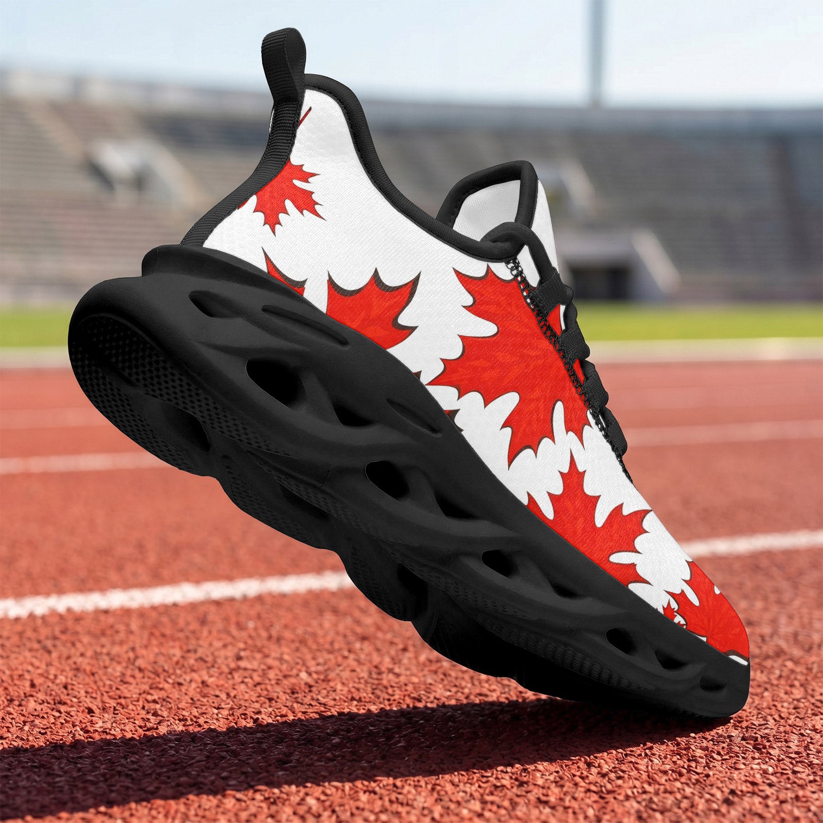 Custom Canada 2026 World Cup Sneakers DIY Country Flag Running Shoes Lightweight Sport Shoes Gift for Football Fans Personalized Team Name and Logo FN003-F009145-8