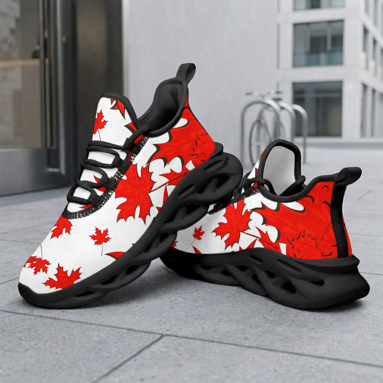 Custom Canada 2026 World Cup Sneakers DIY Country Flag Running Shoes Lightweight Sport Shoes Gift for Football Fans Personalized Team Name and Logo FN003-F009145-8
