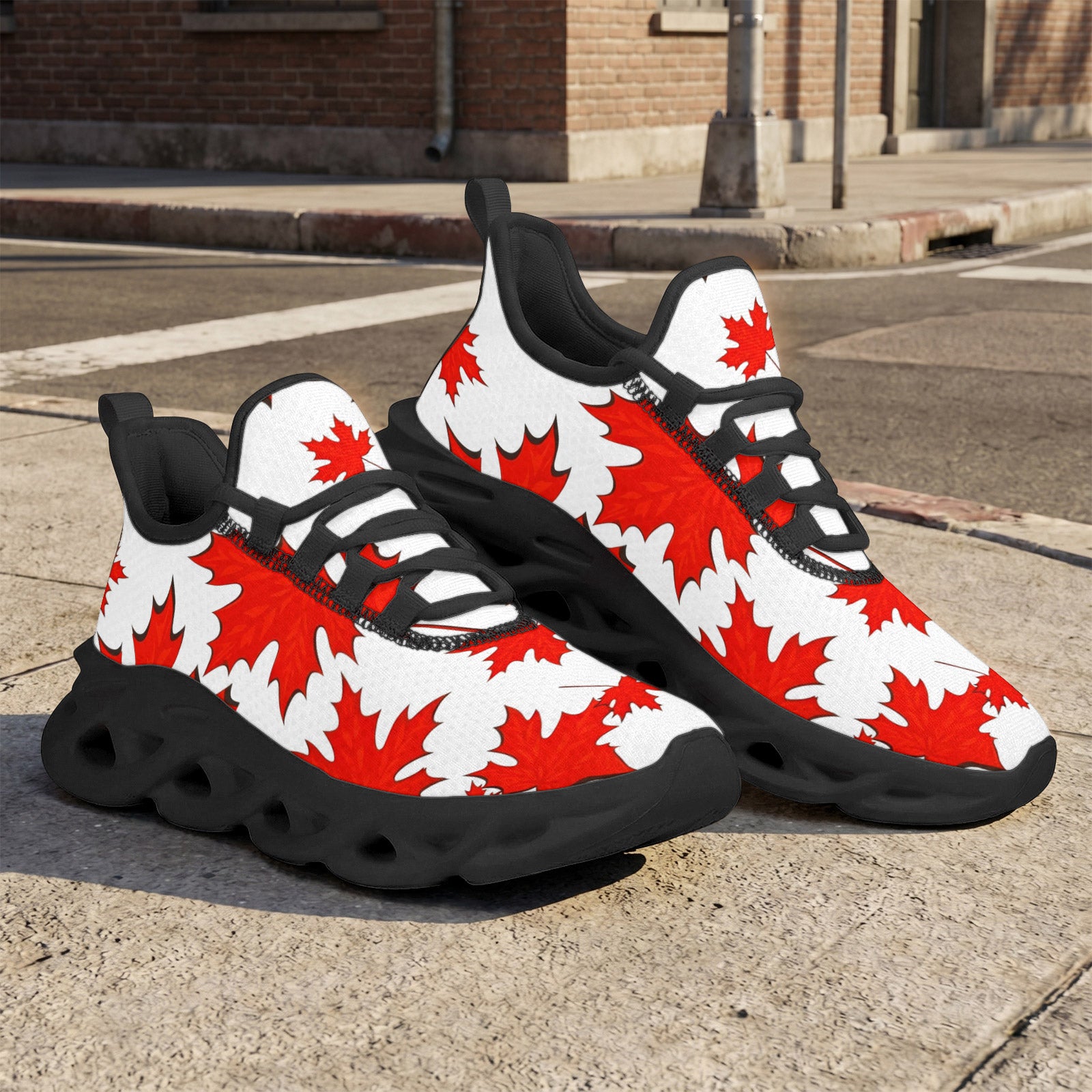 Custom Canada 2026 World Cup Sneakers DIY Country Flag Running Shoes Lightweight Sport Shoes Gift for Football Fans Personalized Team Name and Logo FN003-F009145-8