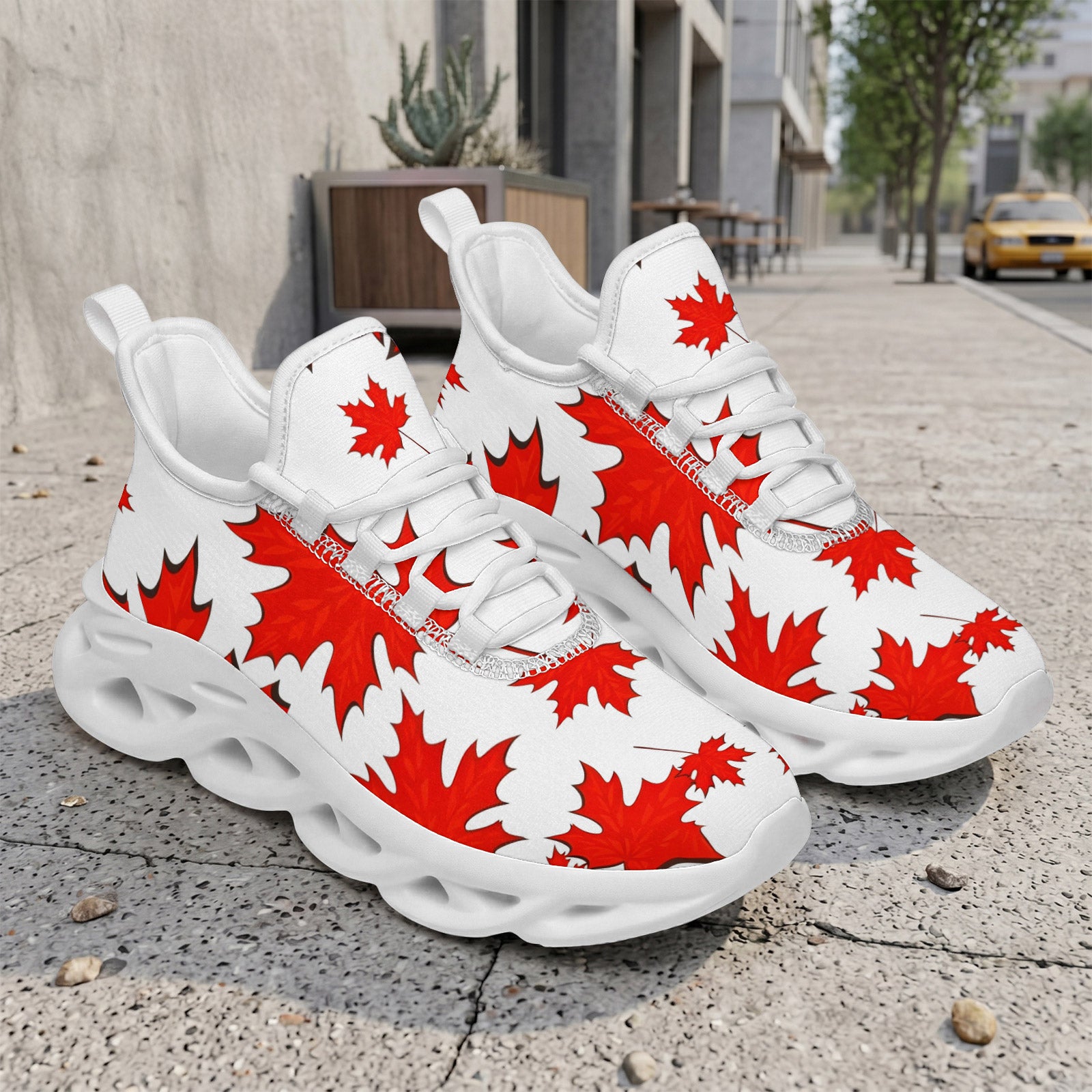 Custom Canada 2026 World Cup Sneakers DIY Country Flag Running Shoes Lightweight Sport Shoes Gift for Football Fans Personalized Team Name and Logo FN003-F009145-8