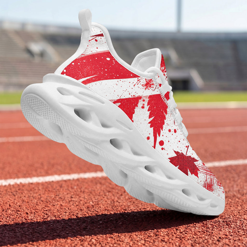 Custom Canada 2026 World Cup Sneakers DIY Country Flag Running Shoes Lightweight Sport Shoes Gift for Football Fans Personalized Team Name and Logo FN003-F009145-9