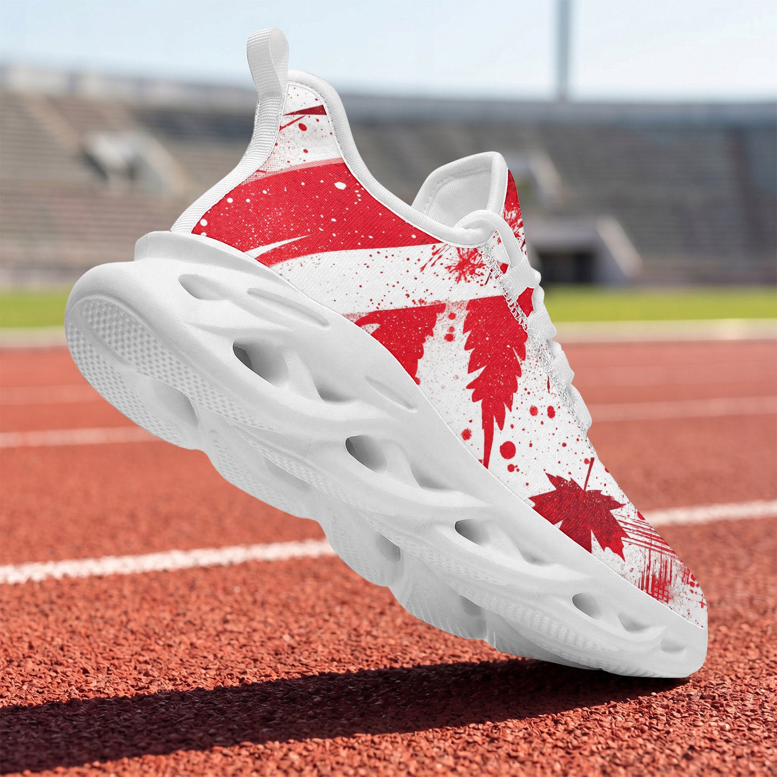 Custom Canada 2026 World Cup Sneakers DIY Country Flag Running Shoes Lightweight Sport Shoes Gift for Football Fans Personalized Team Name and Logo FN003-F009145-9