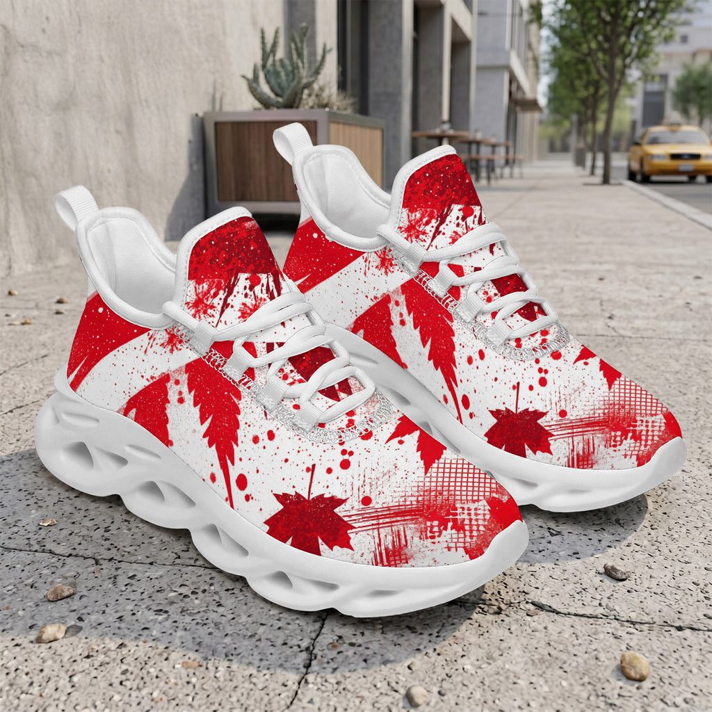 Custom Canada 2026 World Cup Sneakers DIY Country Flag Running Shoes Lightweight Sport Shoes Gift for Football Fans Personalized Team Name and Logo FN003-F009145-9