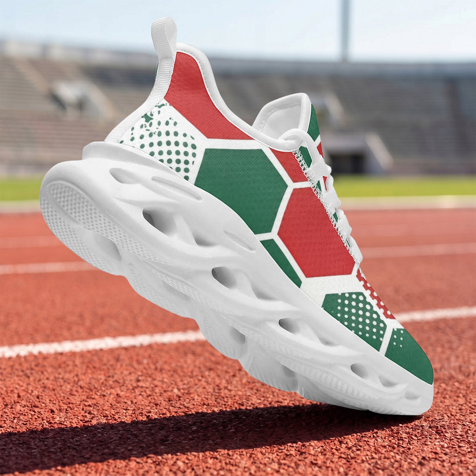 Custom Mexico 2026 World Cup Sneakers DIY Country Flag Running Shoes Lightweight Sport Shoes Gift for Football Fans Personalized Team Name and Logo FN003-F009147-1