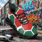 Custom Mexico 2026 World Cup Sneakers DIY Country Flag Running Shoes Lightweight Sport Shoes Gift for Football Fans Personalized Team Name and Logo FN003-F009147-1