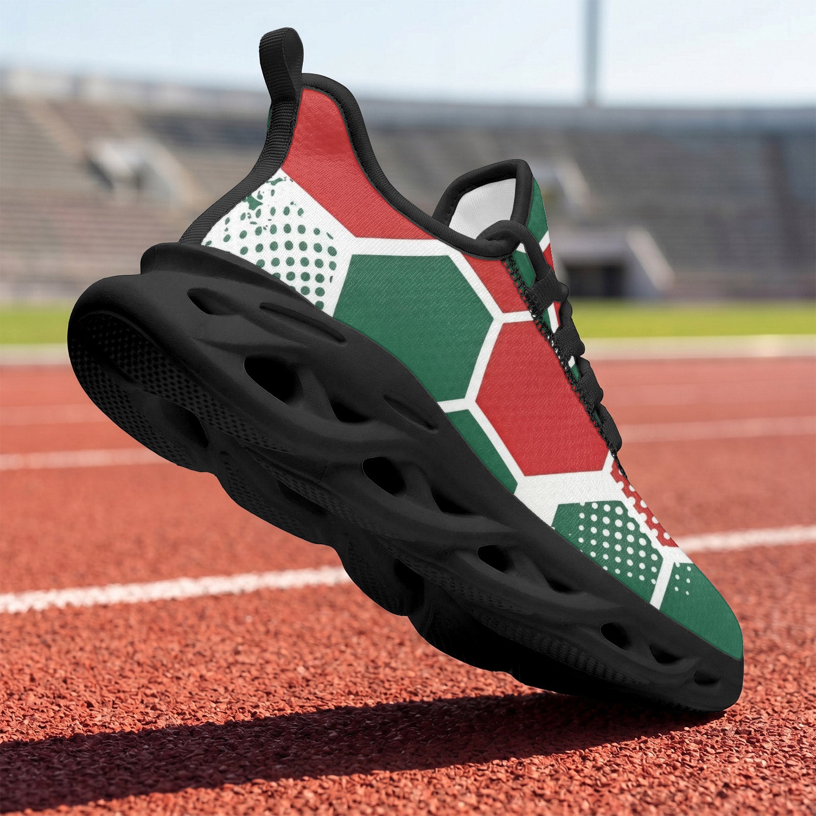 Custom Mexico 2026 World Cup Sneakers DIY Country Flag Running Shoes Lightweight Sport Shoes Gift for Football Fans Personalized Team Name and Logo FN003-F009147-1