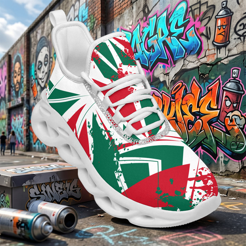 Custom Mexico 2026 World Cup Sneakers DIY Country Flag Running Shoes Lightweight Sport Shoes Gift for Football Fans Personalized Team Name and Logo FN003-F009147-2
