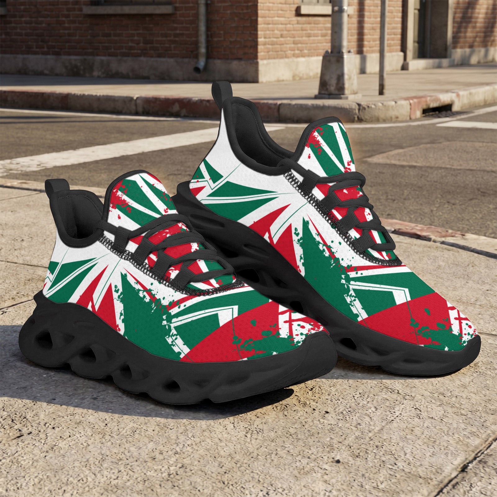 Custom Mexico 2026 World Cup Sneakers DIY Country Flag Running Shoes Lightweight Sport Shoes Gift for Football Fans Personalized Team Name and Logo FN003-F009147-2