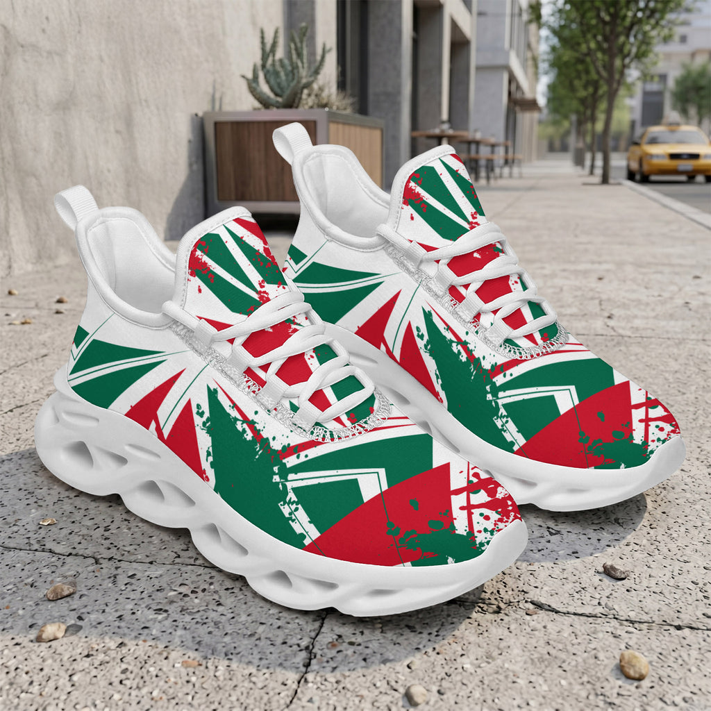 Custom Mexico 2026 World Cup Sneakers DIY Country Flag Running Shoes Lightweight Sport Shoes Gift for Football Fans Personalized Team Name and Logo FN003-F009147-2