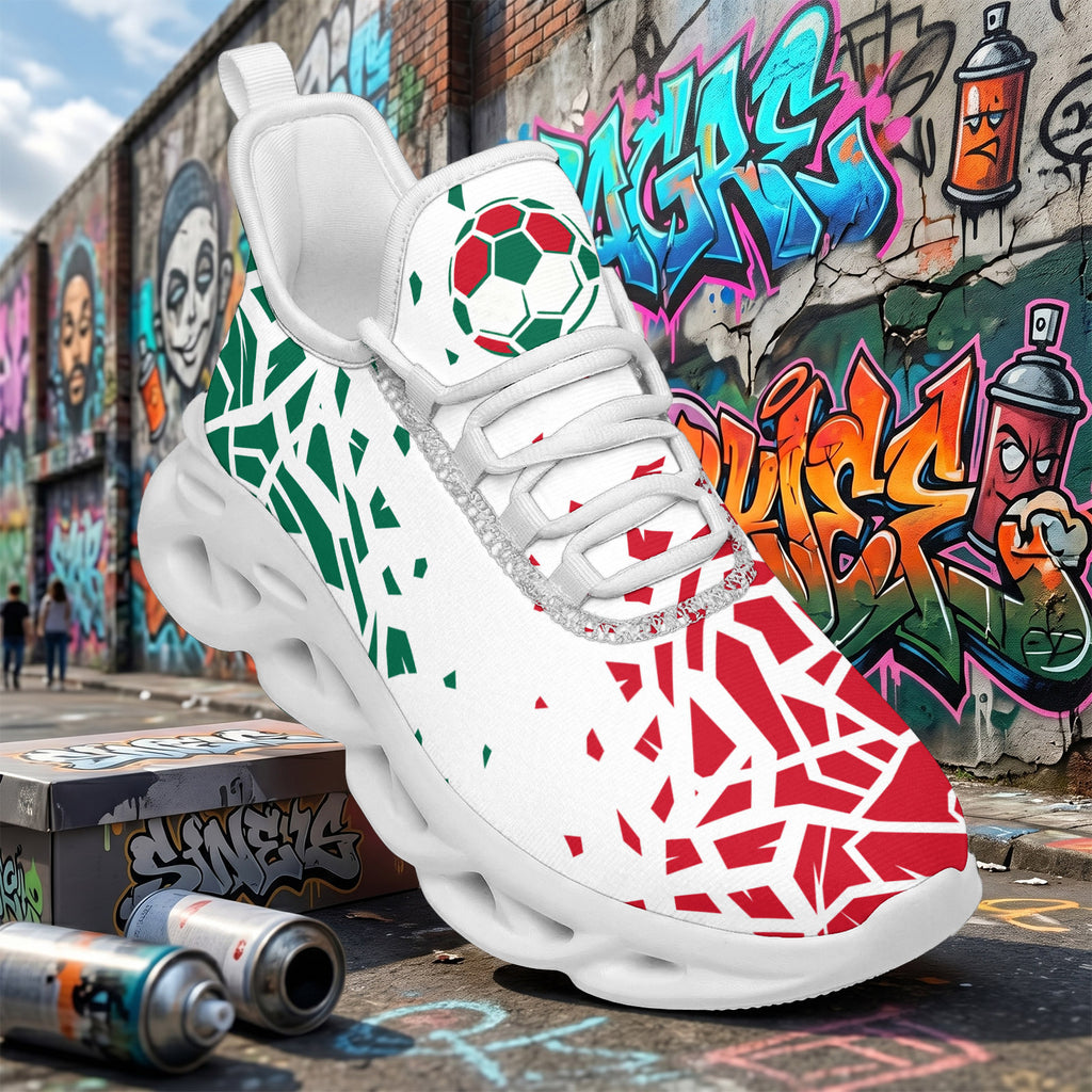 Custom Mexico 2026 World Cup Sneakers DIY Country Flag Running Shoes Lightweight Sport Shoes Gift for Football Fans Personalized Team Name and Logo FN003-F009147-3