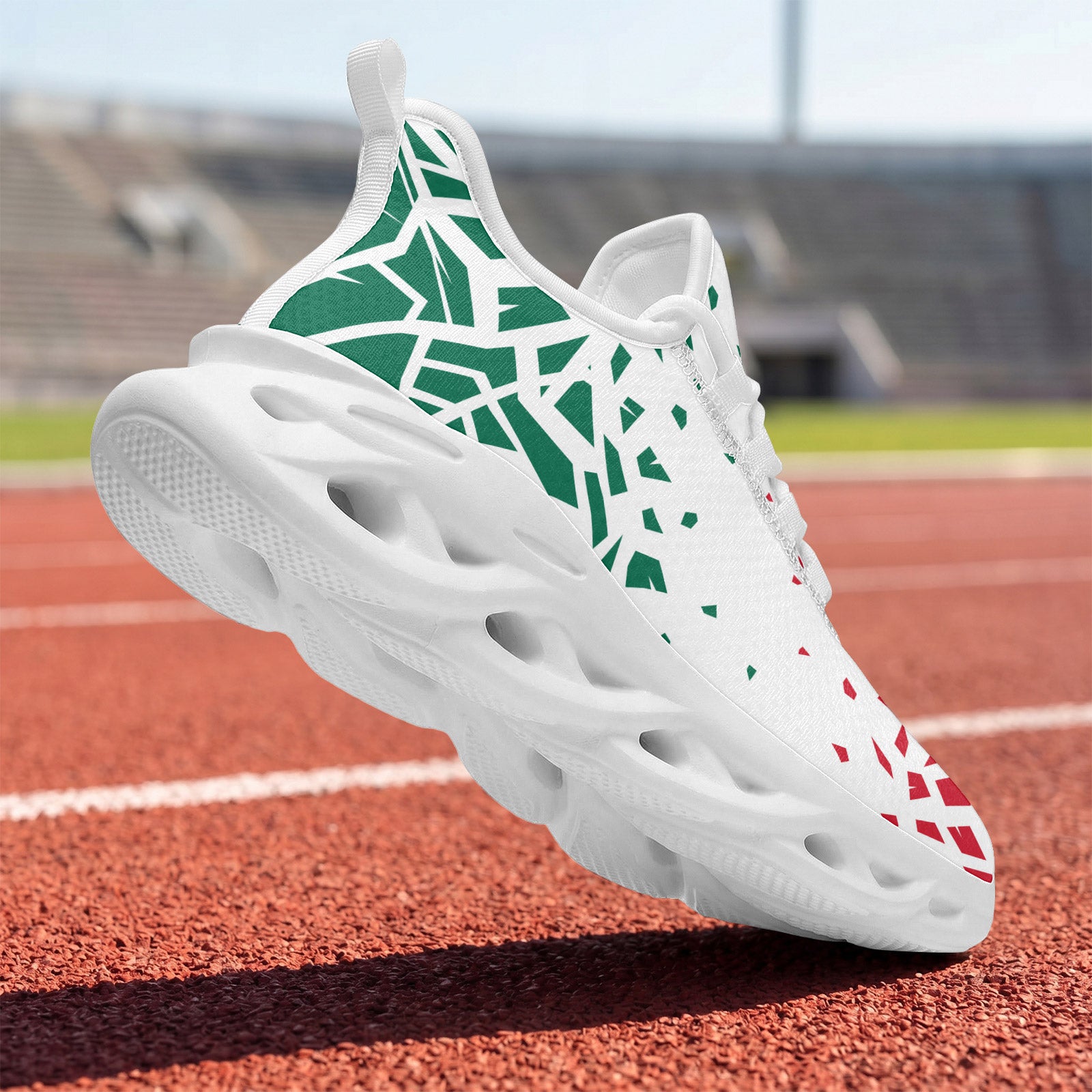 Custom Mexico 2026 World Cup Sneakers DIY Country Flag Running Shoes Lightweight Sport Shoes Gift for Football Fans Personalized Team Name and Logo FN003-F009147-3