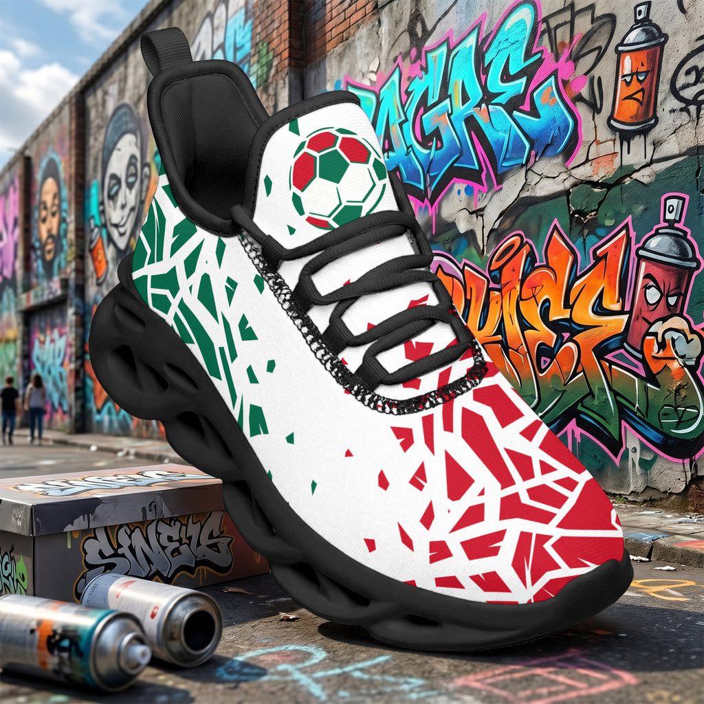 Custom Mexico 2026 World Cup Sneakers DIY Country Flag Running Shoes Lightweight Sport Shoes Gift for Football Fans Personalized Team Name and Logo FN003-F009147-3