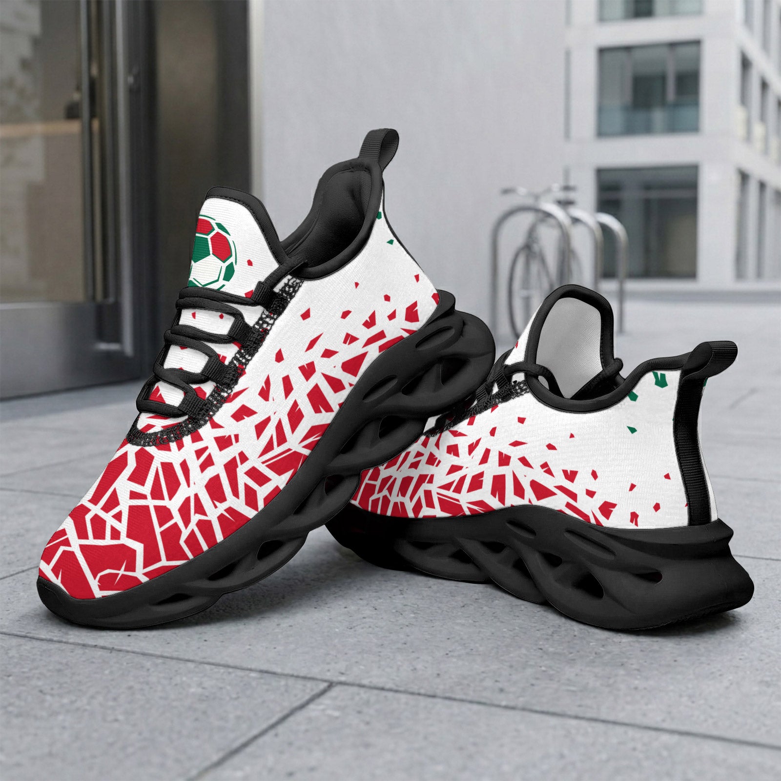 Custom Mexico 2026 World Cup Sneakers DIY Country Flag Running Shoes Lightweight Sport Shoes Gift for Football Fans Personalized Team Name and Logo FN003-F009147-3
