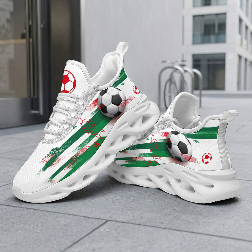 Custom Mexico 2026 World Cup Sneakers DIY Country Flag Running Shoes Lightweight Sport Shoes Gift for Football Fans Personalized Team Name and Logo FN003-F009147-4