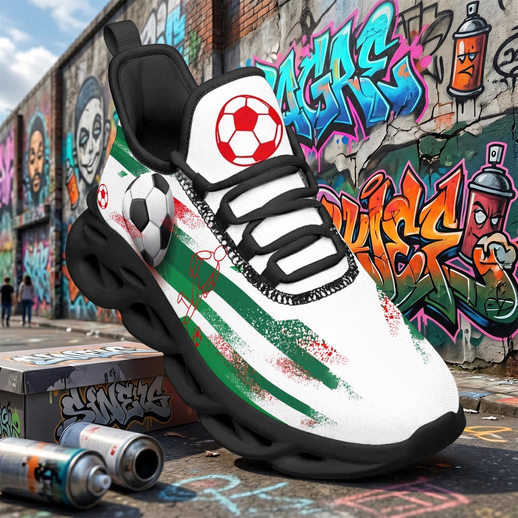 Custom Mexico 2026 World Cup Sneakers DIY Country Flag Running Shoes Lightweight Sport Shoes Gift for Football Fans Personalized Team Name and Logo FN003-F009147-4
