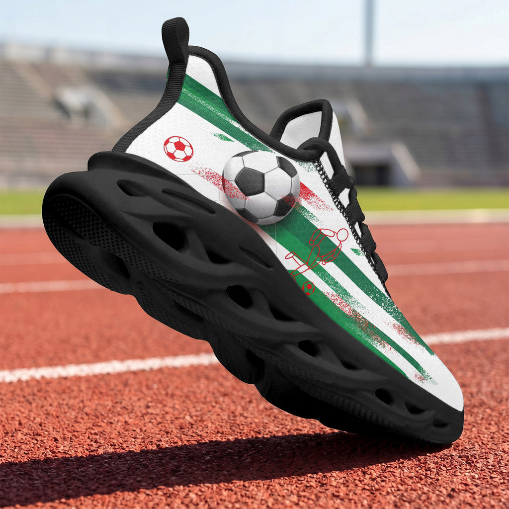 Custom Mexico 2026 World Cup Sneakers DIY Country Flag Running Shoes Lightweight Sport Shoes Gift for Football Fans Personalized Team Name and Logo FN003-F009147-4