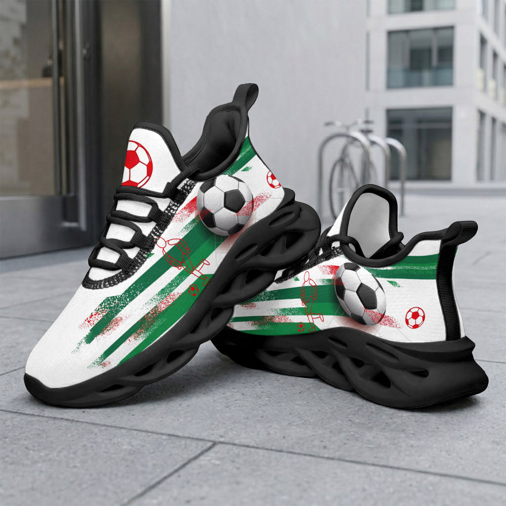 Custom Mexico 2026 World Cup Sneakers DIY Country Flag Running Shoes Lightweight Sport Shoes Gift for Football Fans Personalized Team Name and Logo FN003-F009147-4