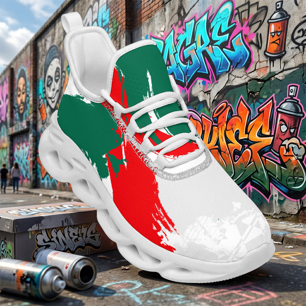 Custom Mexico 2026 World Cup Sneakers DIY Country Flag Running Shoes Lightweight Sport Shoes Gift for Football Fans Personalized Team Name and Logo FN003-F009147-5
