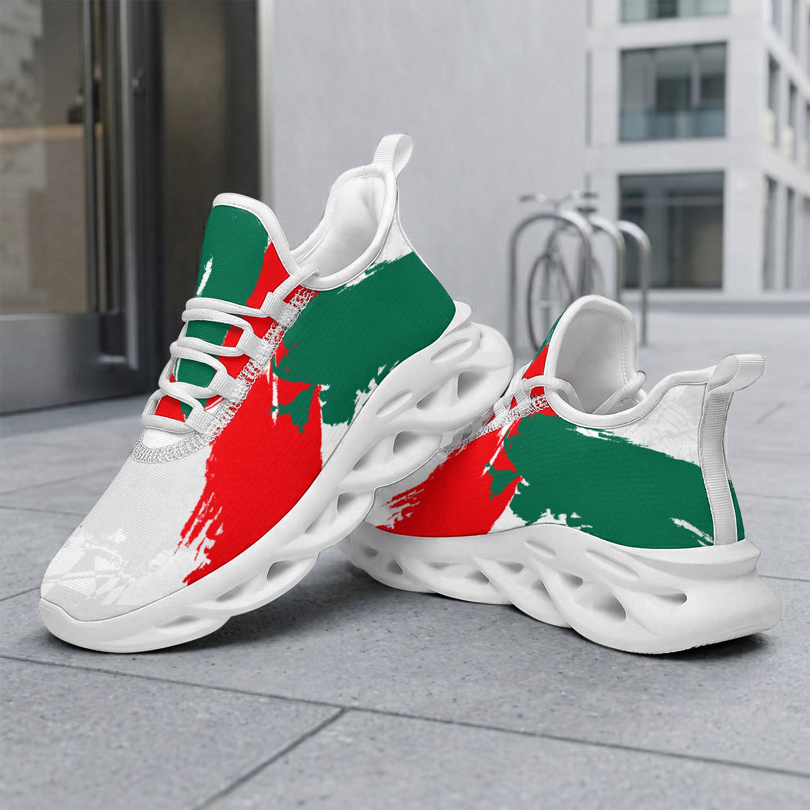 Custom Mexico 2026 World Cup Sneakers DIY Country Flag Running Shoes Lightweight Sport Shoes Gift for Football Fans Personalized Team Name and Logo FN003-F009147-5
