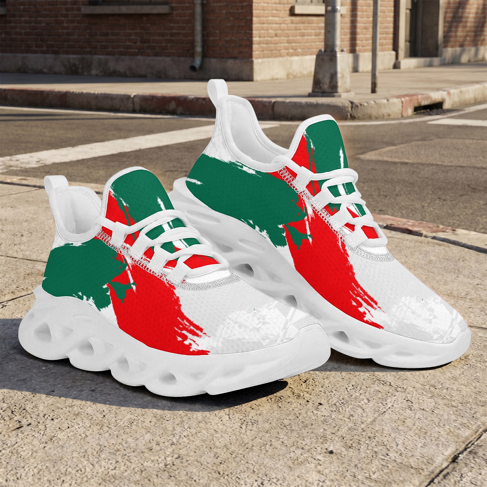 Custom Mexico 2026 World Cup Sneakers DIY Country Flag Running Shoes Lightweight Sport Shoes Gift for Football Fans Personalized Team Name and Logo FN003-F009147-5