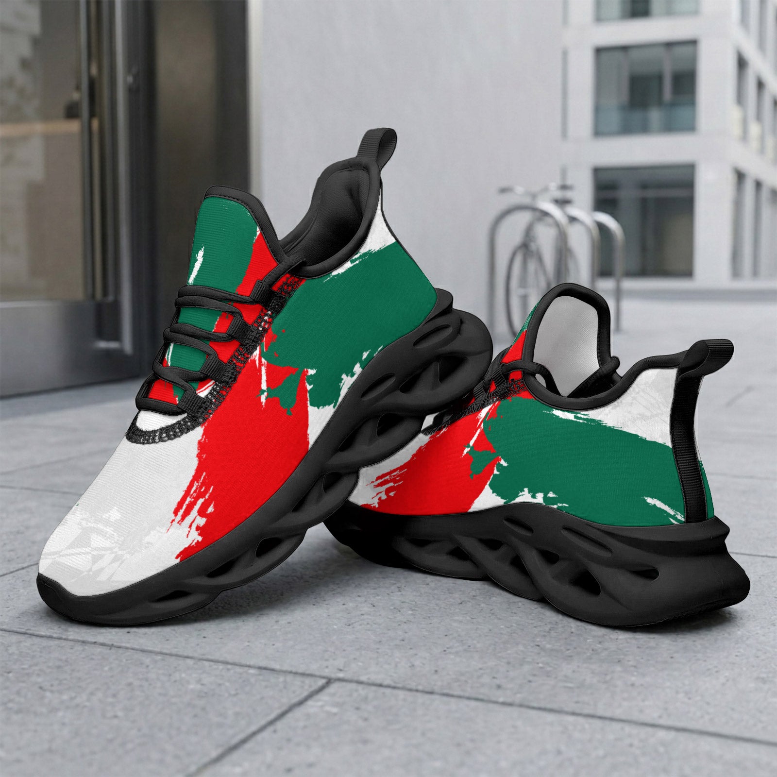 Custom Mexico 2026 World Cup Sneakers DIY Country Flag Running Shoes Lightweight Sport Shoes Gift for Football Fans Personalized Team Name and Logo FN003-F009147-5