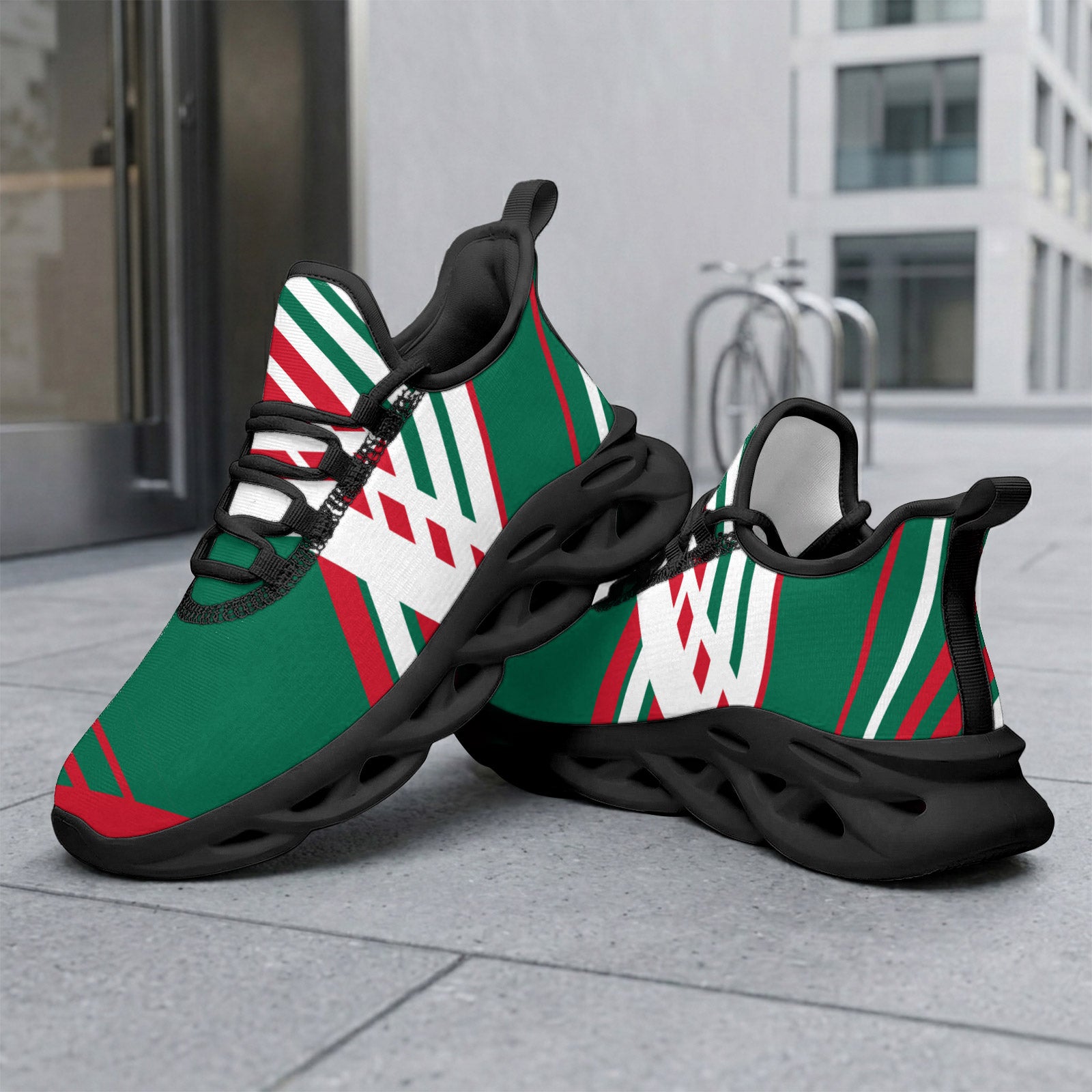 Custom Mexico 2026 World Cup Sneakers DIY Country Flag Running Shoes Lightweight Sport Shoes Gift for Football Fans Personalized Team Name and Logo FN003-F009147-6