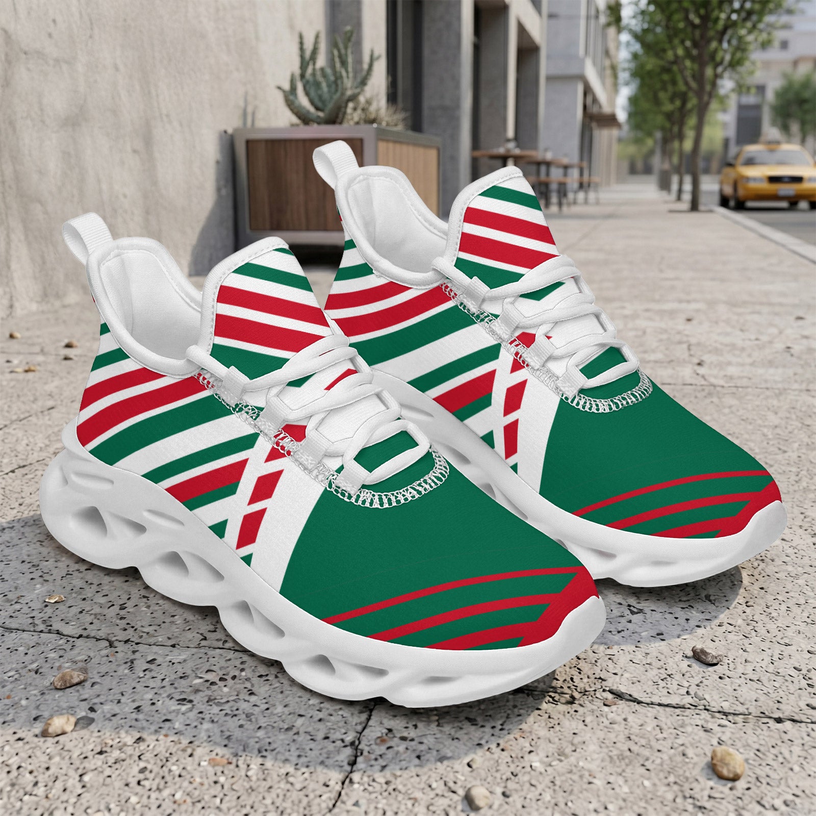 Custom Mexico 2026 World Cup Sneakers DIY Country Flag Running Shoes Lightweight Sport Shoes Gift for Football Fans Personalized Team Name and Logo FN003-F009147-6