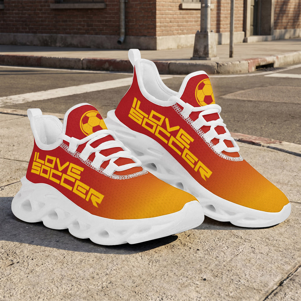 Custom Spain 2026 World Cup Sneakers DIY Country Flag Running Shoes Lightweight Sport Shoes Gift for Football Fans Personalized Team Name and Logo FN003-F009148-10
