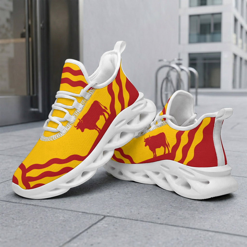 Custom Spain 2026 World Cup Sneakers DIY Country Flag Running Shoes Lightweight Sport Shoes Gift for Football Fans Personalized Team Name and Logo FN003-F009148-1