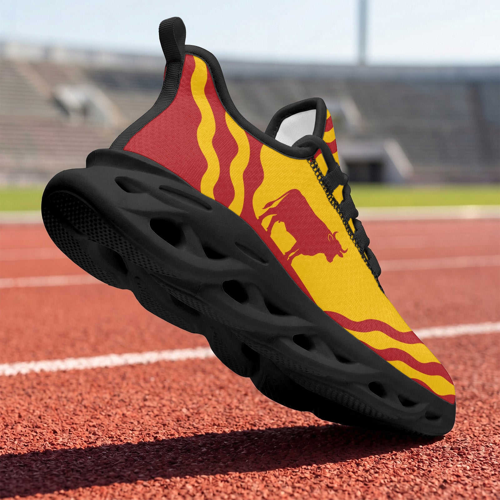 Custom Spain 2026 World Cup Sneakers DIY Country Flag Running Shoes Lightweight Sport Shoes Gift for Football Fans Personalized Team Name and Logo FN003-F009148-1