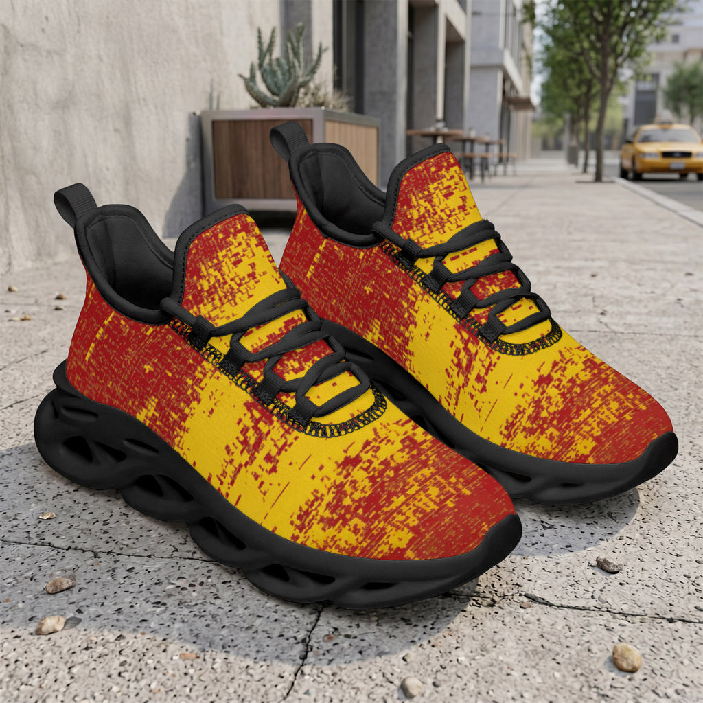 Custom Spain 2026 World Cup Sneakers DIY Country Flag Running Shoes Lightweight Sport Shoes Gift for Football Fans Personalized Team Name and Logo FN003-F009148-2