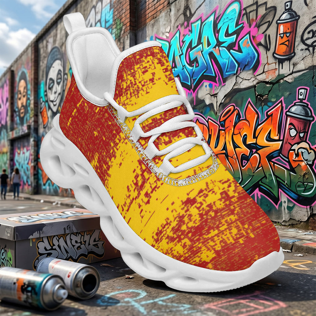 Custom Spain 2026 World Cup Sneakers DIY Country Flag Running Shoes Lightweight Sport Shoes Gift for Football Fans Personalized Team Name and Logo FN003-F009148-2