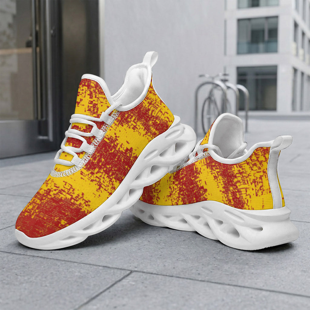 Custom Spain 2026 World Cup Sneakers DIY Country Flag Running Shoes Lightweight Sport Shoes Gift for Football Fans Personalized Team Name and Logo FN003-F009148-2