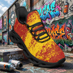 Custom Spain 2026 World Cup Sneakers DIY Country Flag Running Shoes Lightweight Sport Shoes Gift for Football Fans Personalized Team Name and Logo FN003-F009148-2